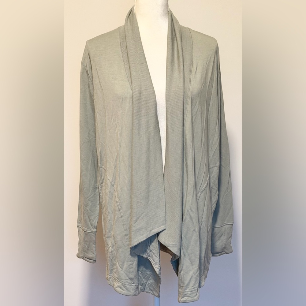 Women’s Athleta Pranayama Wrap Open Front Cardigan Sage Green Size Small NWT